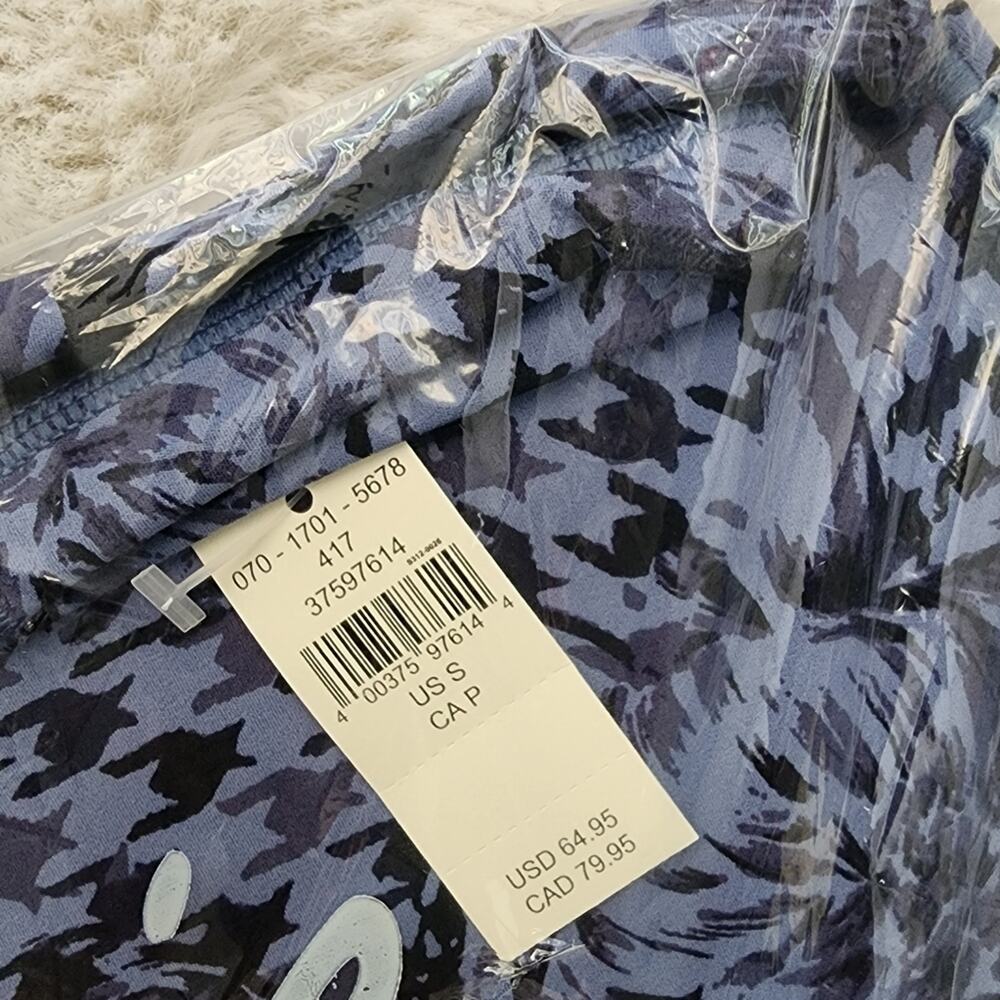 NWT Aerie Offline Real Me Xtra High Waisted 7/8 Legging - Blue Floral - Small - Picture 5 of 13